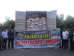 Peduli Tragedi Gempa Lombok Polda Sulawesi Selatan Kirim Logistik Sembako.