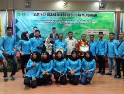 Fakultas Hukum Universitas Islam Riau melalui Ikatan Mahasisa Hukum Bisnis Taja Seminar UMKM