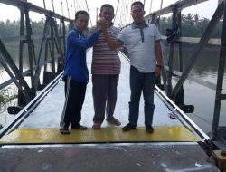 Sempat Direnovasi, Sekarang Jembatan Gantung Desa Rumbio Bisa Dilalui