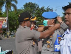 Jaga Kesehatan Dalam Tugas, Personel Polres Tanjungpinang Diberikan Masker