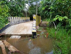 Jembatan Rt 02 Desa Tanjung Putra Belum Bisa di Gunakan Secara Maksimal