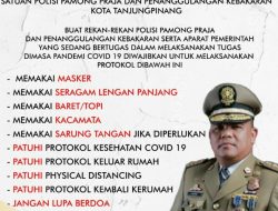 Protokol Cegah Covid-19 ala Satpol PP dan Gulkar Kota Tanjungpinang