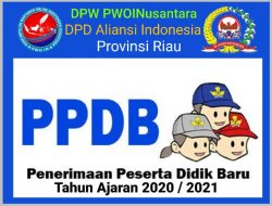 Menjunjung Tinggi UUD RI 1945, Ini yang Dilakukan DPW PWOINusantara Riau ntuk Pelaksanaan PSB atau PPDB TA 2020/2021