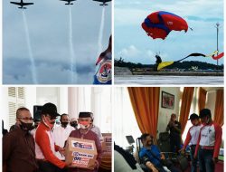 Atraksi Terjun Payung dan Flypass Pesawat TNI-AL Semarakkan HUT ke-32 Alumni Akabri ’88