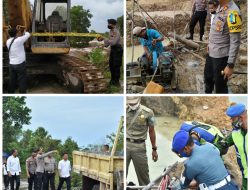 Bersama Stakeholder Kapolres Bintan Tertibkan Tambang Pasir Illegal