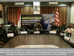 Melalui Vicon, Kakuwil Lantamal IV Ikuti Bimtek dari Kadiskual TNI-AL