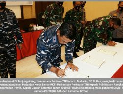 Danlantamal IV Tanda Tangani Kerja Sama TNI-Polri Dalam Rangka Pilkada Serentak 2020