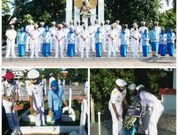 Jelang Hari Jadi TNI-AL ke-75, Danlantamal IV Pimpin Ziarah di TMP Pusara Bhakti