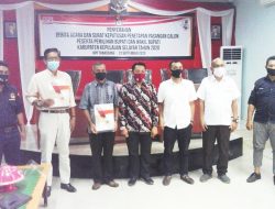 Antar Penyerahan BAP dan SK Penetapan Paslon Nandar Jamaluddin Sebut, Selayar Penyelenggara Pilkada Terawan di Sulsel