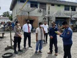 Tim Laboratorium Foreksik Polda Riau Cek TKP Kebakaran Pasar Kuok