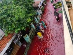 Fenomena di Kelurahan Jenggot, Air Banjir Bewarna Merah