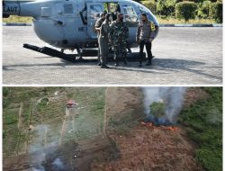 Gunakan Helikopter, AKBP Fernando dan Kolonel Imam Pantau Karhutla di Tanjungpinang