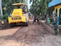 Capai 5.5 persen pemeliharaan badan jalan di desa Tapung jaya terus dikebut