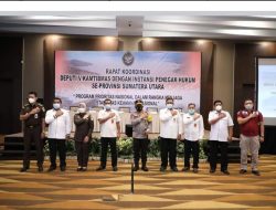 Kapolda Sumut melaksanakan Rapat Koordinasi antar Instansi Penegak Hukum se-Provinsi Sumut