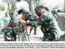 Kolonel Inf Ketut Arta Sambut Kunker Brigjen TNI Jimmy Ramoz Manalu di Makodim 0315/Bintan