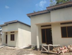 Pembangunan Huntap Desa Sukaraja Kecamatan Rajabasa di Duga Tidak Sesuai Spek