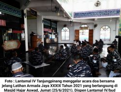 Jelang Latihan Armada Jaya XXXIX 2021 Lantamal IV Gelar Doa Bersama