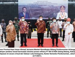 Menteri Perekonomian dan Gubernur Kepri : Lepas Ekspor Perdana Alumina Produksi Bintan