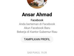 Modus Minta Nomor WA : Nama Ansar Ahmad Dicatut Jadi Akun Palsu di FB
