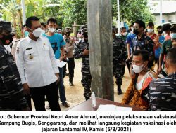 Gubernur Kepri Tinjau Vaksinasi yang Digelar Lantamal IV Tanjungpinang 