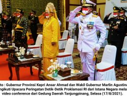 Kenakan Pakaian Adat Melayu, Ansar-Marlin Ikuti Detik-detik Proklamasi dari Istana Negara