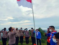 DPD KNPI Kampar dan KNPI Riau Bersama Kapolres Kampar Gelar Apel Sumpah Pemuda di Puncak Ranah