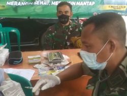 Gunakan P’care TNI Gratis, Tim Mobile Vaksinator Kodim Sarko Buka Gerai Vaksin