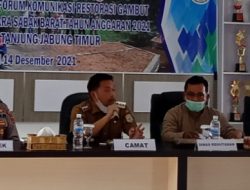 Camat Sabak Barat Resmi Membuka Forum Komunikasi Restorasi Gambut Tingkat Kecamatan Muara Sabak Barat Tahun Anggaran 2022