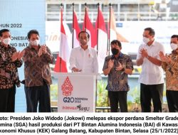 Didampingi Ansar Ahmad dan Menteri, Jokowi Lepas Ekspor SGA