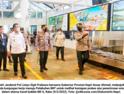 Bersama Gubernur Kepri, Kapolri Tinjau Langsung Kesiapan Pelabuhan BBT Terima Wisman