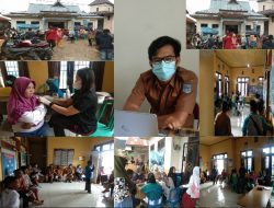 Serbuan Vaksinasi ke-3 di Pimpin Langsung (Joni sastra) Sekdes Desa Sungai Lalang
