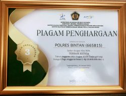 KPPN: Polres Bintan Satker Terbaik Ke-3 Kategori Pagu Besar