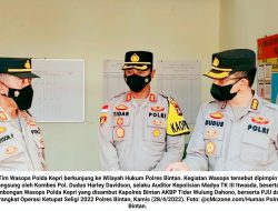 Tim Wasops Polda Kepri Tinjau Kesiapan Pos Pam dan Pos Yan Polres Bintan