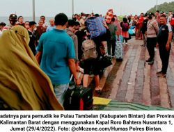 Pemudik ke Tambelan dan Kalbar Padat, AKBP Tidar: Petugas Harus Bekerja Keras