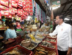 Presiden Republik Indonesia Tinjau Harga Minyak Goreng di Pasar Dan Bagikan Bansos