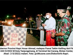 Ansar Ahmad Lepas Pawai Takbir Keliling Idul Fitri 1443 H Kota Tanjungpinang