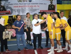 Kapolda Sumut Tutup Turnamen Futsal Dalam Rangka Hari Bhayangkara Ke-76