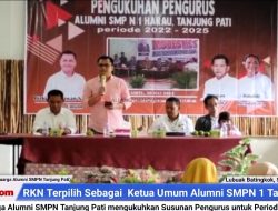Pengukuhan Pengurus IKA SEMPATI, RKN Terpilih Sebagai Ketua Umum Alumni SMPN 1 Tanjung Pati