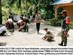 TMMD Ke-114: Letkol Inf Agus Tinjau Semenisasi di Gang Masjid Pulau Parit
