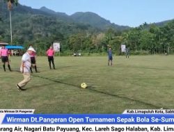 Wirman Dt.Pangeran Open Turnamen Sepak Bola Se-Sumatera Barat