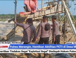 Kembali Personil Polres Merangin Melakukan Penindakan Aktifitas Peti Di Desa Mentawak II