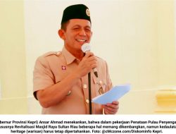 Pekerjaan Revitalisasi Masjid Raya Sultan Riau Dimulai: Ansar Ahmad Minta Kedaulatan Warisan Tetap Dipertahankan