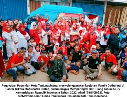 HUT RI Ke-77: Paguyuban Pasundan Kota Tanjungpinang Gelar ‘Family Gathering’ di Pantai Trikora