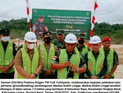 Pembangunan Makodim Lingga Dimulai: Brigjen TNI Yudi Letakkan Batu Pertama