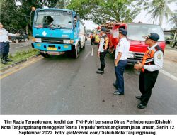‘Razia Terpadu’ Dishub Kota Tanjungpinang bersama TNI-Polri Tilang 48 Kendaraan…