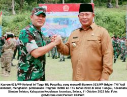TMMD Ke-115 Tahun 2022: Buka Jalan Desa Tiangau menuju Desa Air Bini…