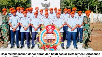HUT Ke-75 Kopasgat TNI AU: Kopasgat Natuna Laksanakan Donor Darah, Bakti Sosial dan Ziarah ke TMP…