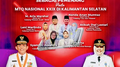 Kepri Terbaik Ke-7 di MTQ Nasional XXIX Kalimantan Selatan 2022…