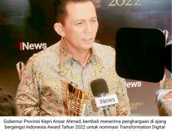 Indonesia Award 2022 (iNews): Ansar Ahmad Terima Anugerah Nominasi ‘Transformation Digital’…