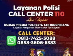 Polresta Tanjungpinang Buka Call Center (Layanan Polisi) Terintegrasi Whatsapp…